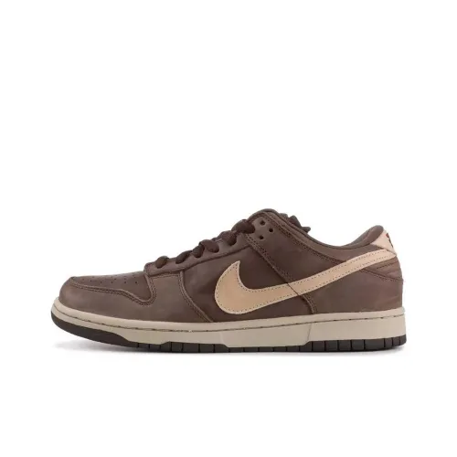 Nike Dunk Slip-Resistant Shock Absorbers Low Top Скейтборд Кроссовки Мужские Коричневые