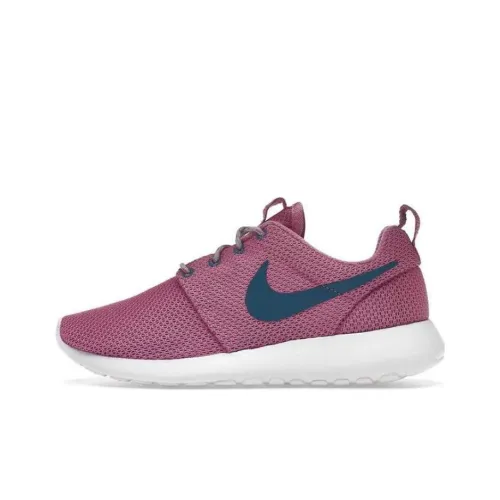 Nike Roshe Run Амортизация Низкий Топ Беговые кроссовки Женские Фиолетовый Красный Черный