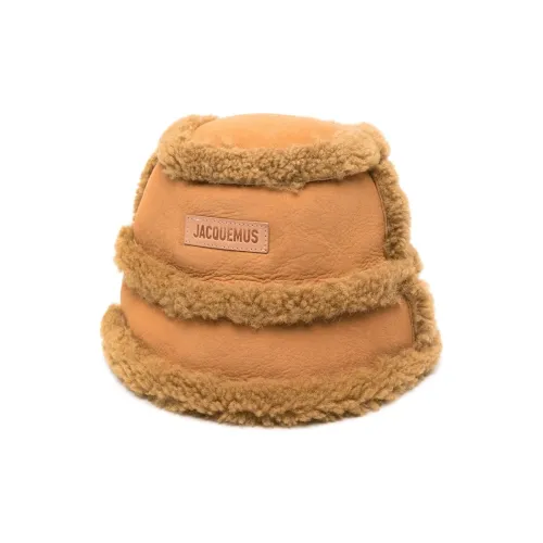 Jacquemus Lambskin Bucket Hats Women's Brown