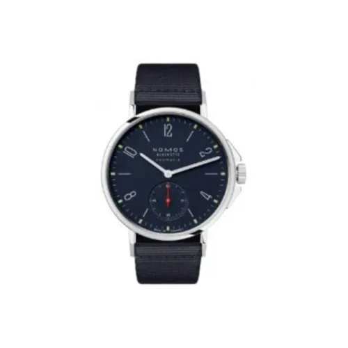 NOMOS Автоматический Механический Механизм Мужские Часы Часы 36,3 мм Синий Циферблат Нержавеющая Сталь Корпус Часы Ткань Ремешок