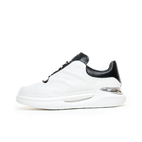 Wit Устойчивые к истиранию низкие кроссовки для скейтбординга Мужские Белые