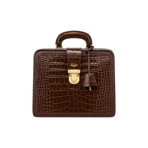 MOSCHINO Сумка из козьей кожи через плечо одно плечо женская коричневая