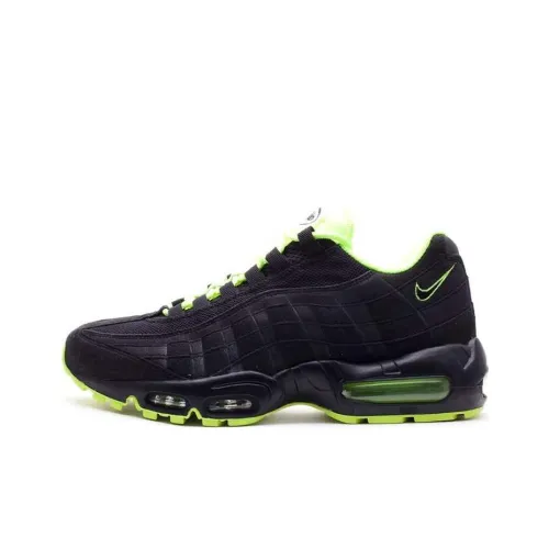 Nike Air Max 95 Амортизация Низкий Топ Беговые Кроссовки Мужские Черный Зеленый