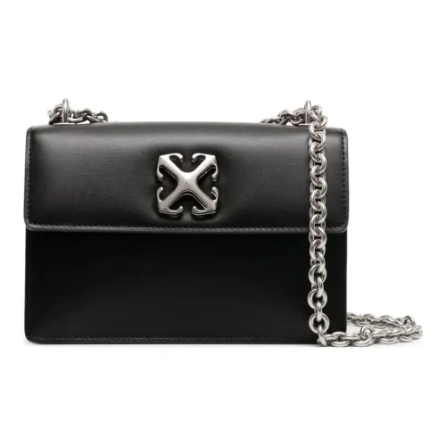 Off Белый Телячья кожа Сумка через плечо Сумка на плечо Женская Черная