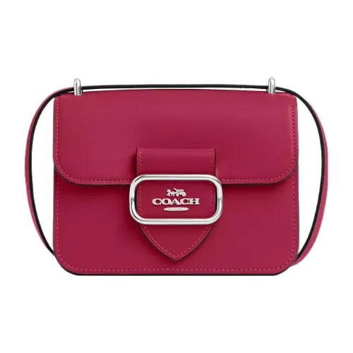 COACH Morgan Коровья кожа Маленькая квадратная сумка через плечо Маленькая женская Ярко-фиолетовая