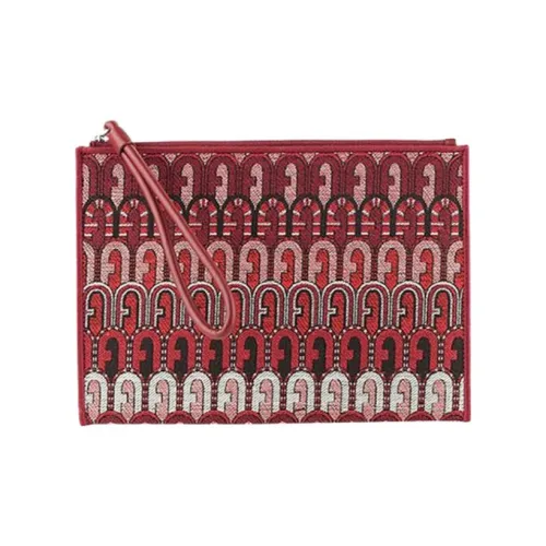 Furla Полиэстер Клатч Маленький Женский Черный и Темно-Красный