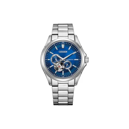 CITIZEN Автоматический Механический Механизм Нержавеющая Сталь Ремешок Часы Мужские Часы Синий Циферблат NP1010 78L