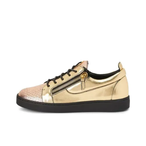 Giuseppe Zanotti GZ Frankie Low Топ Кроссовки для скейтбординга Мужской Золотой