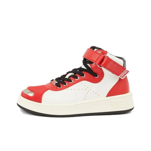 KENZO Takumi Takada Высокие Топы Стильные Скейтбординг Мужской Белый Красный