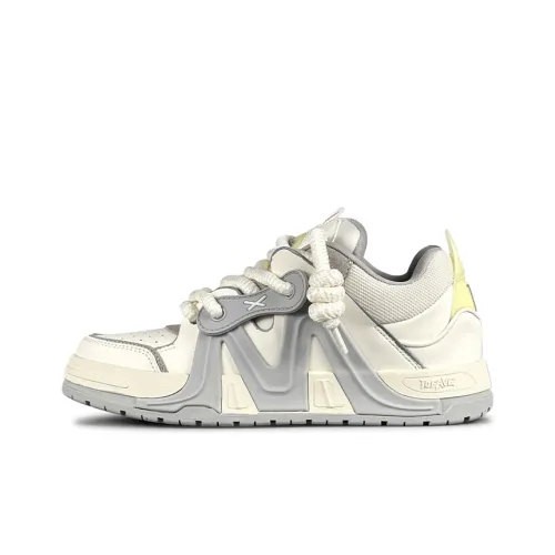 TOFAVE Пухлые туфли устойчивые к истиранию низ с защитой низкий топ кроссовки для скейтбординга унисекс классический белый серый