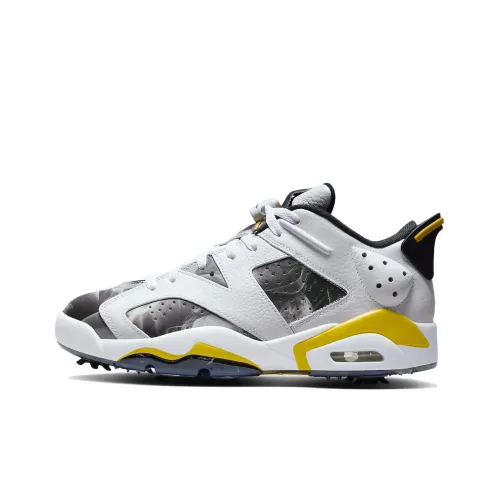 Jordan Air Jordan 6 Винтажные баскетбольные кроссовки Низкий топ Белый Черный Желтый Мужской