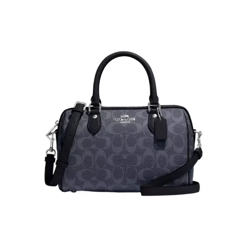 COACH Rowan Холст и Кожа Бостон Сумка Сумка Сумка через плечо Сумка через плечо Средняя Женская