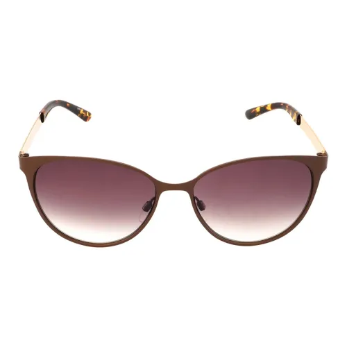 CK Calvin Klein Металл Кошачий глаз Солнцезащитные очки Женские Коричневый