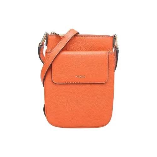 Furla Кожа Сумка через плечо Сумка на плечо Женская Оранжевая Красная