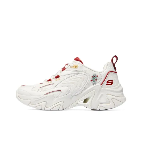 Skechers Stamina V3 Casual Low Top White Red Women's