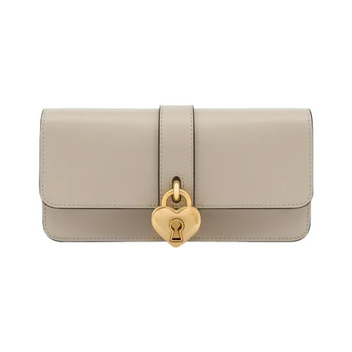 MOSCHINO Телячья кожа Одно плечо Через плечо Клатч Женский Бежевый