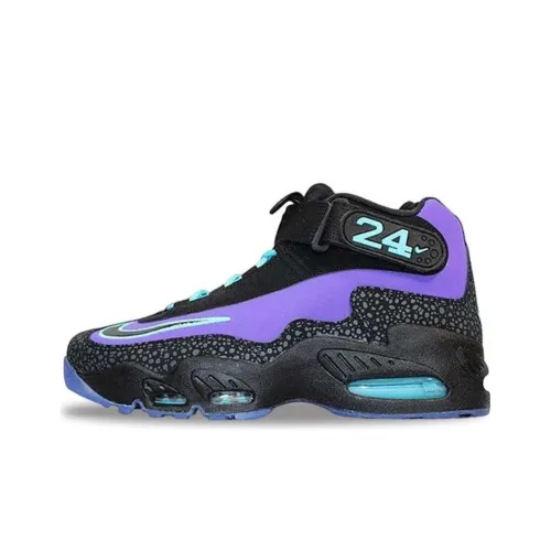 Nike Air Griffey Max 1 Амортизация Износостойкий MID Топ Винтажные баскетбольные кроссовки Мужские Черные Фиолетовые