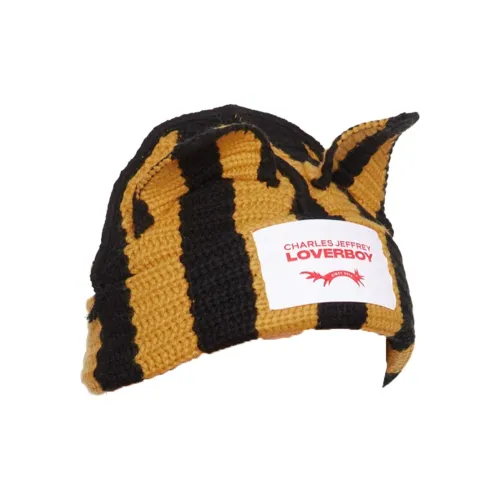 CHARLES JEFFREY Sheep Wool Recycled Nylon Beanies Women's Yellow CHARLES JEFFREY Овечья шерсть Переработанный нейлон Шапки-бини Женские Желтый