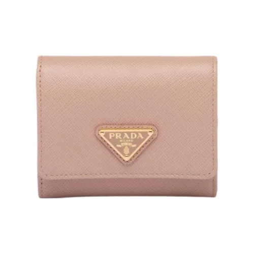 PRADA Saffiano кожа кошелек маленький женский розовый