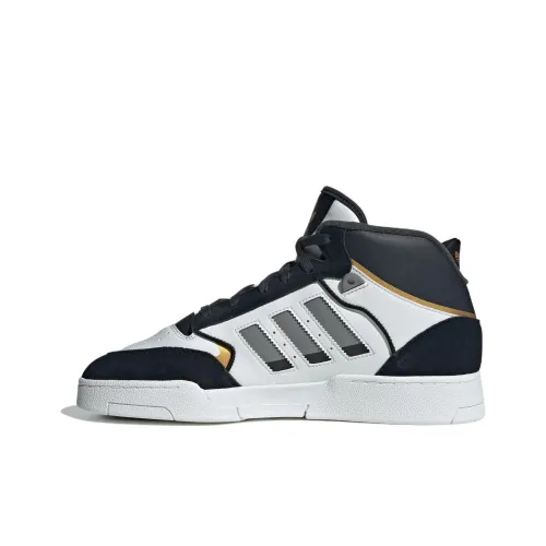 Adidas Originals Drop Step Амортизация Износостойкие Высокие Кроссовки для скейтбординга Унисекс Черный Белый