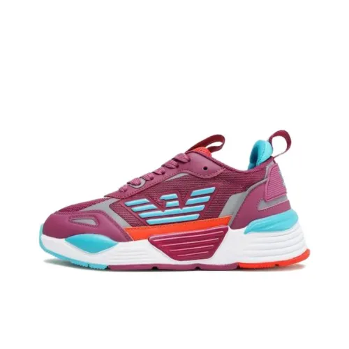 EMPORIO ARMANI EA7 Дышащий Низкий Топ Casual Женский Фиолетовый