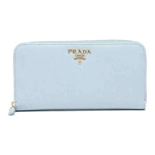 PRADA Saffiano кожа кошелек большой женский синий