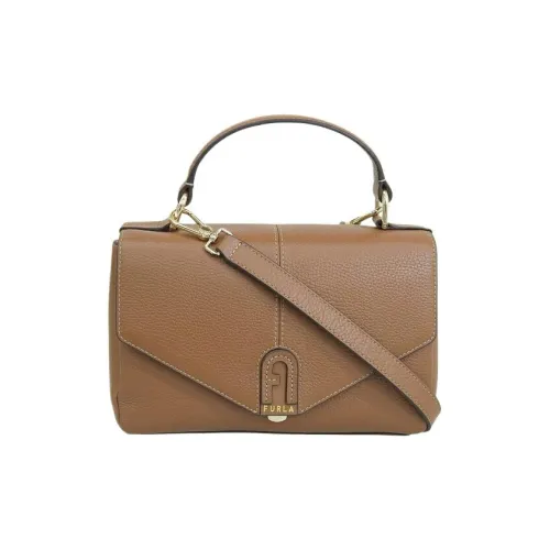 Furla Кожа Сумка через плечо Сумка Маленькая Женская Коньячный бренди