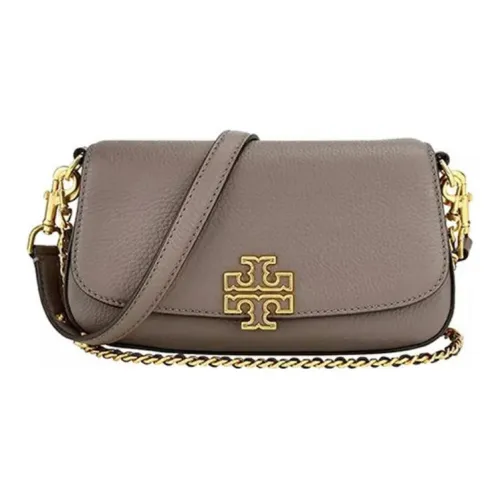 TORY BURCH Britten Коровья кожа Сумка на плечо Портативная Сумка через плечо Маленькая Женская Серый
