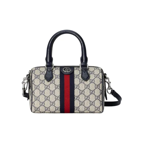 GUCCI Ophidia GG Supreme Холст и Кожа Сумка через плечо Сумка Мини Женская Бежевая и Синяя