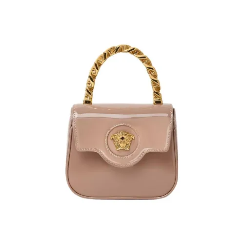 VERSACE La Medusa Сумка через плечо из коровьей кожи мини-сумка для женщин коричневый