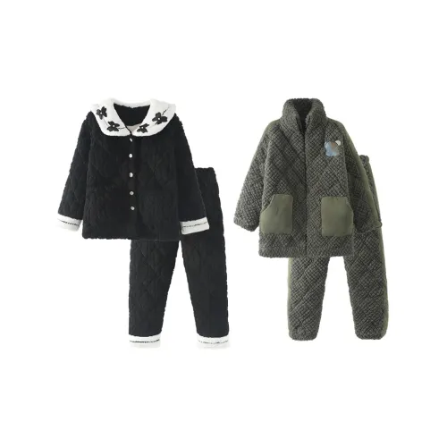 Chun Xi 8740 Женские Черный 8757 Мужской Армейский зеленый Унисекс Пижамные комплекты