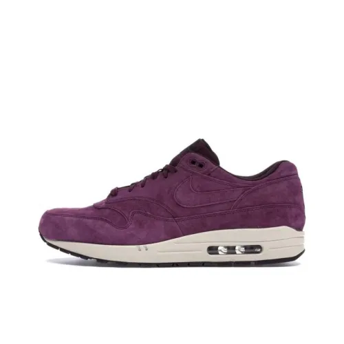 Nike Air Max 1 Low Топ Беговые кроссовки Унисекс Фиолетовый