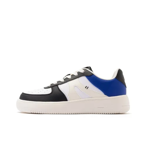 QIAODAN Скейтборд Кроссовки Низкие Черные Ярко-Синие Мужские