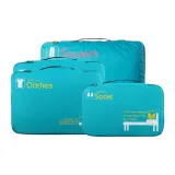 Озеро Синий Многоцветный Набор для хранения, 4 штуки (1 большой размер + 2 средних размера + 1 маленький размер)