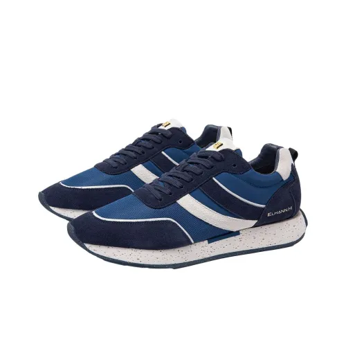 ELHANN.H Противоскользящий Износостойкий Дышащий Низкий Топ Повседневная Обувь Мужская Темно-Синий