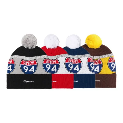 Supreme Шапки-бини Унисекс Черный Коричневый Синий Красный