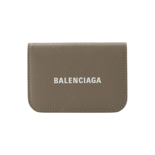 Balenciaga Cash Телячья кожа Кошелек Мини Женские Норковый серый