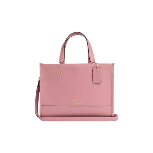 COACH Dempsey Коровья кожа Тоут Сумка Сумка для покупок Сумка Сумка через плечо Сумка через плечо Большая Женская Розовая