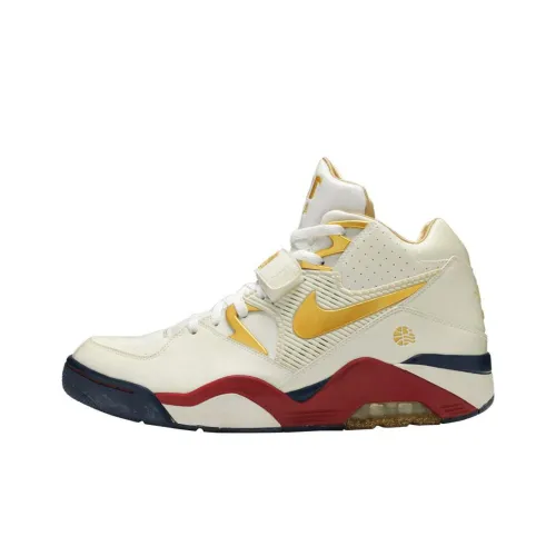 Nike Air FORCE 180 High Топ Винтажные Баскетбольные Кроссовки Мужские Бежево-Красные