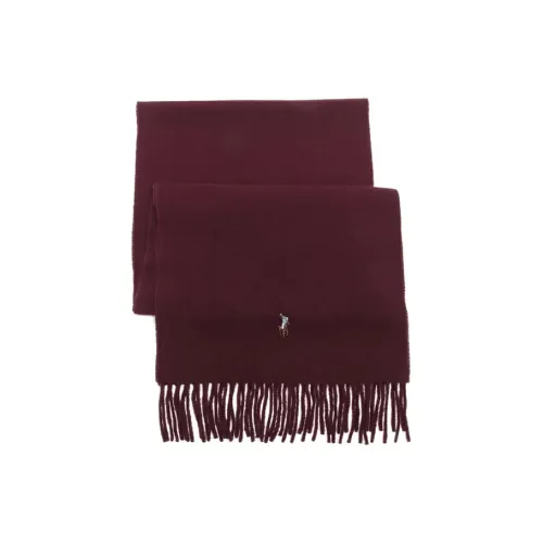 Шаль из трикотажа Polo Ralph Lauren унисекс бордового цвета