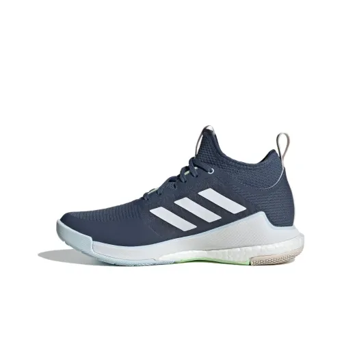 Adidas Crazyflight Mid Abrasion Resistant MID Топ Кроссовки для тренировок Унисекс Ink Синий Белый