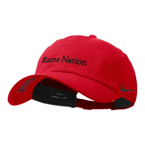 Nike Хлопковые кепки унисекс красного цвета