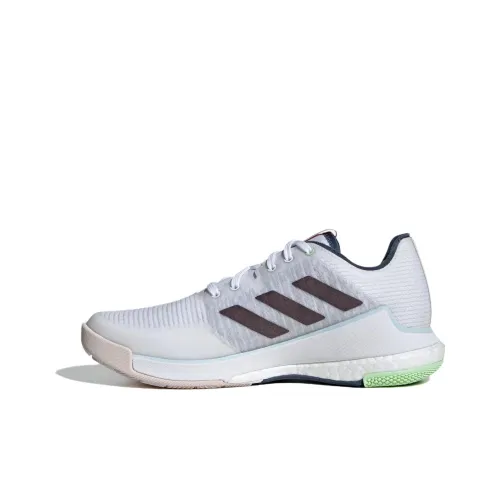 Adidas Crazyflight Аbrasion Resistant Низкие Кроссовки для тренировок Унисекс Белые