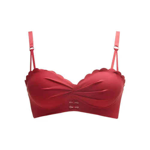 DUOQINGMAO Бордовый Женские Бюстгальтеры