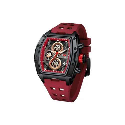 MINIFOCUS Кварцевый механизм Часы Мужские Черный циферблат