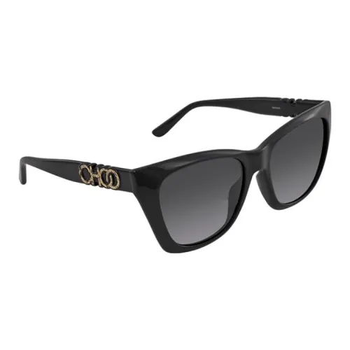 Jimmy Choo Пластик Кошачий глаз Солнцезащитные очки Женские Черный