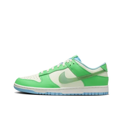 Nike Dunk Slip-Resistant Low Top Скейтборд Кроссовки Мужские Бежево-Зеленые