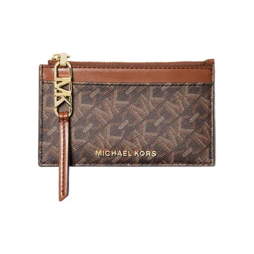 MICHAEL KORS Покрытый холст Картхолдер Маленький Женский Коричневый