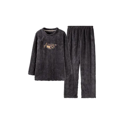 Qin Jing Дымчато-серый Мужской Пижамный комплект