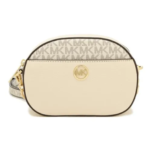 MICHAEL KORS Jet Set Покрытый холст Сумка через плечо Маленькая Женская Многоцветная Светло-кремовая